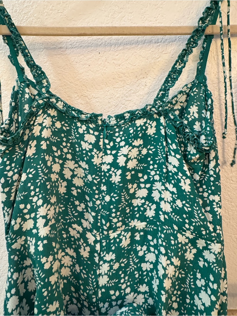 For Love and Lemons Zamira Green Floral Sundress with Sweetheart Neckline Ruffle - Picture 13 of 15